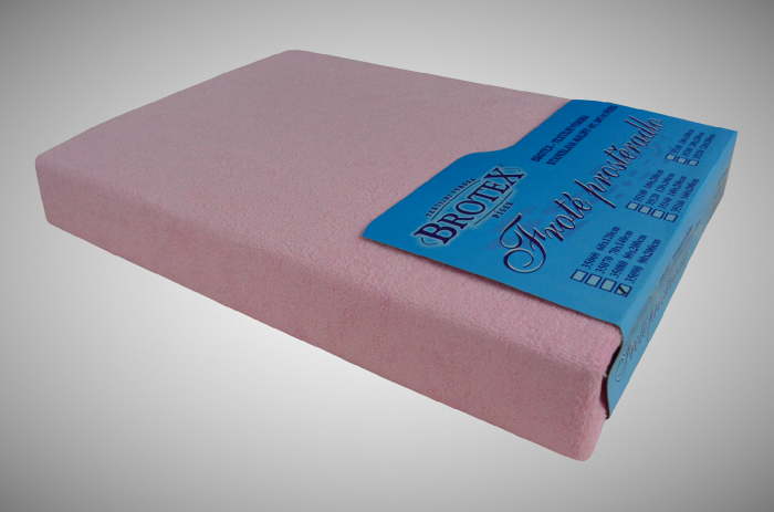 Froté prostěradlo růžové, rozměr: 180x200 dvojlůžko