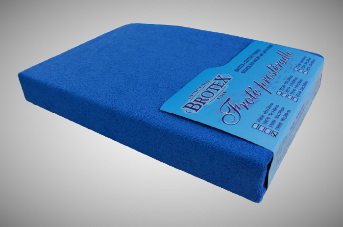 Froté prostěradlo tmavě modré, rozměr: 220x200
