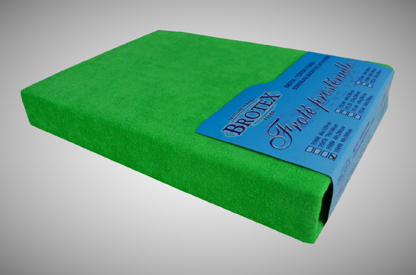 Froté prostěradlo zelené, rozměr: 160x200