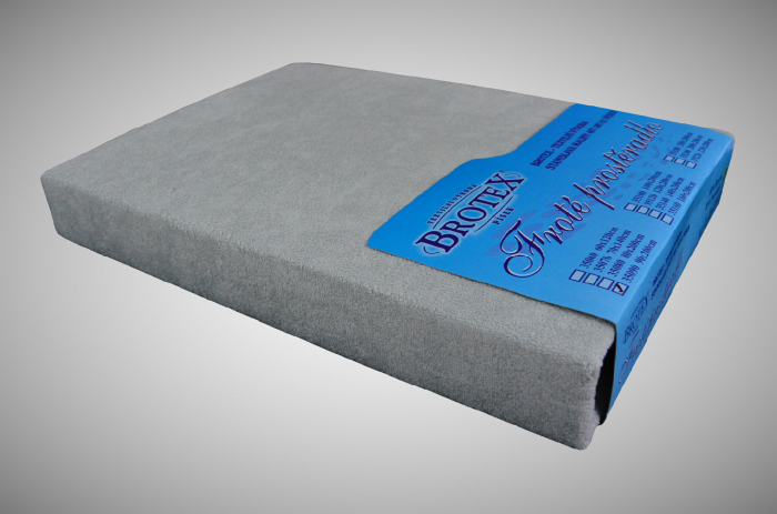 Froté prostěradlo šedé, rozměr: 100x200