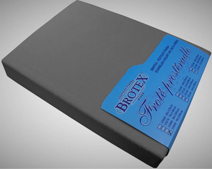 Froté prostěradlo tmavě šedé, rozměr: 90x200 jednolůžko