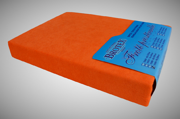 Froté prostěradlo oranžové, rozměr: 100x200