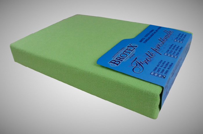 Froté prostěradlo světle zelené, rozměr: 100x200