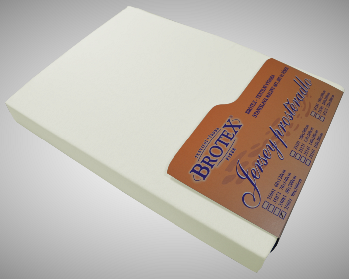 Jersey prostěradlo smetanové, rozměr: 90x200 jednolůžko