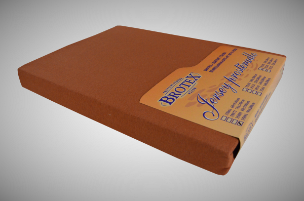 Jersey prostěradlo hnědé, rozměr: 80x200