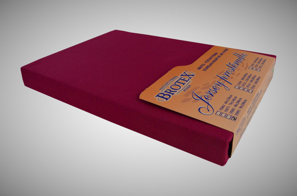 Jersey prostěradlo vínové, rozměr: 90x200 jednolůžko