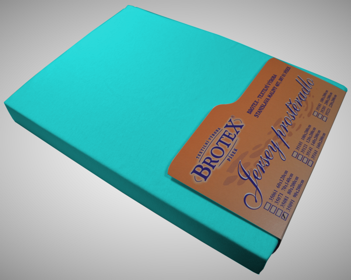 Jersey prostěradlo tyrkysové, rozměr: 180x200 dvojlůžko