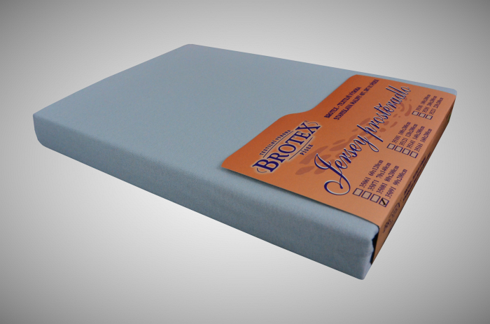 Jersey prostěradlo šedé, rozměr: 100x200