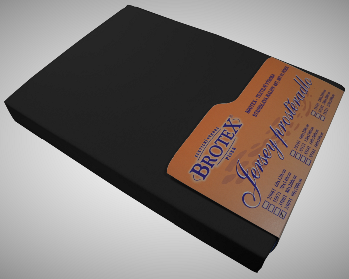 Jersey prostěradlo černé, rozměr: 120x200