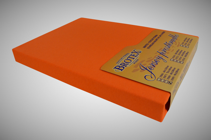 Jersey prostěradlo oranžové, rozměr: 180x200 dvojlůžko