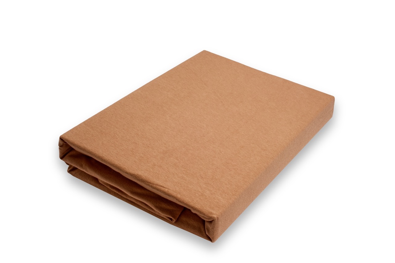 Jersey prostěradlo EXCLUSIVE oříškové, rozměr: 180x200 dvojlůžko