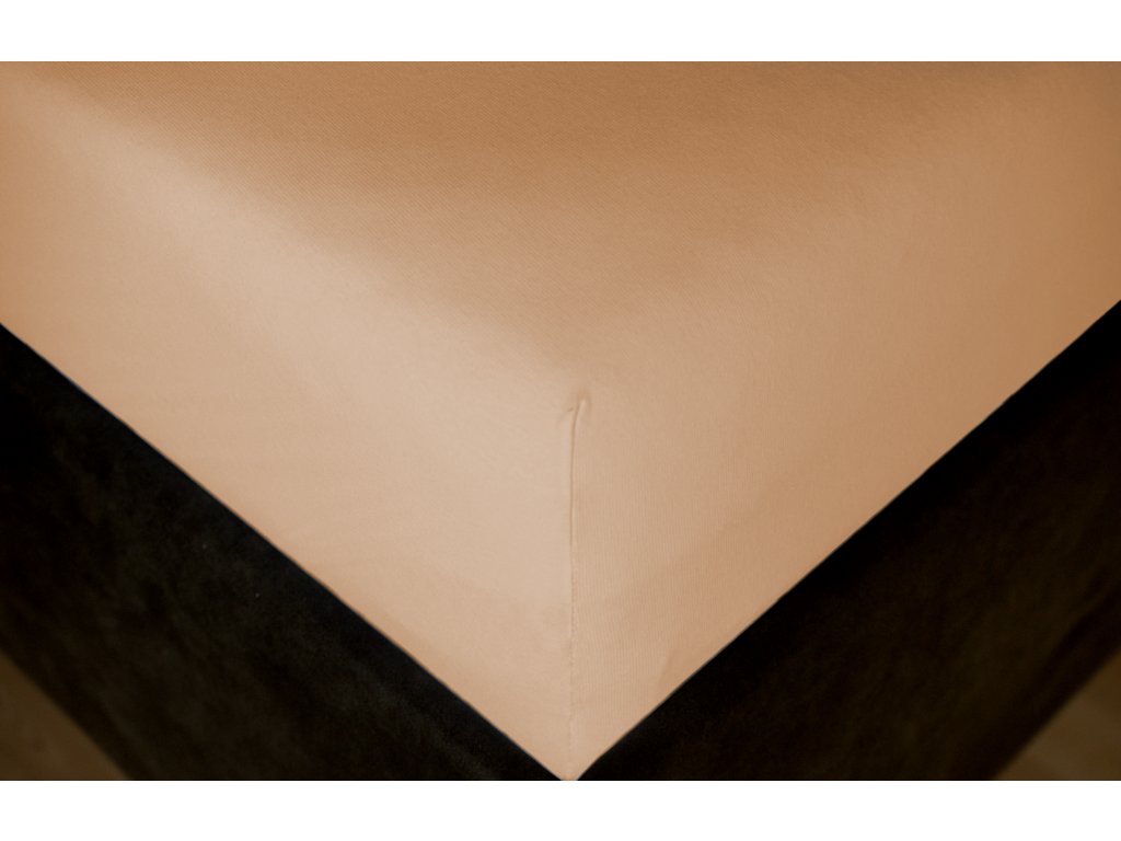 Jersey prostěradlo EXCLUSIVE světle béžové, rozměr: dětské 60x120 cm