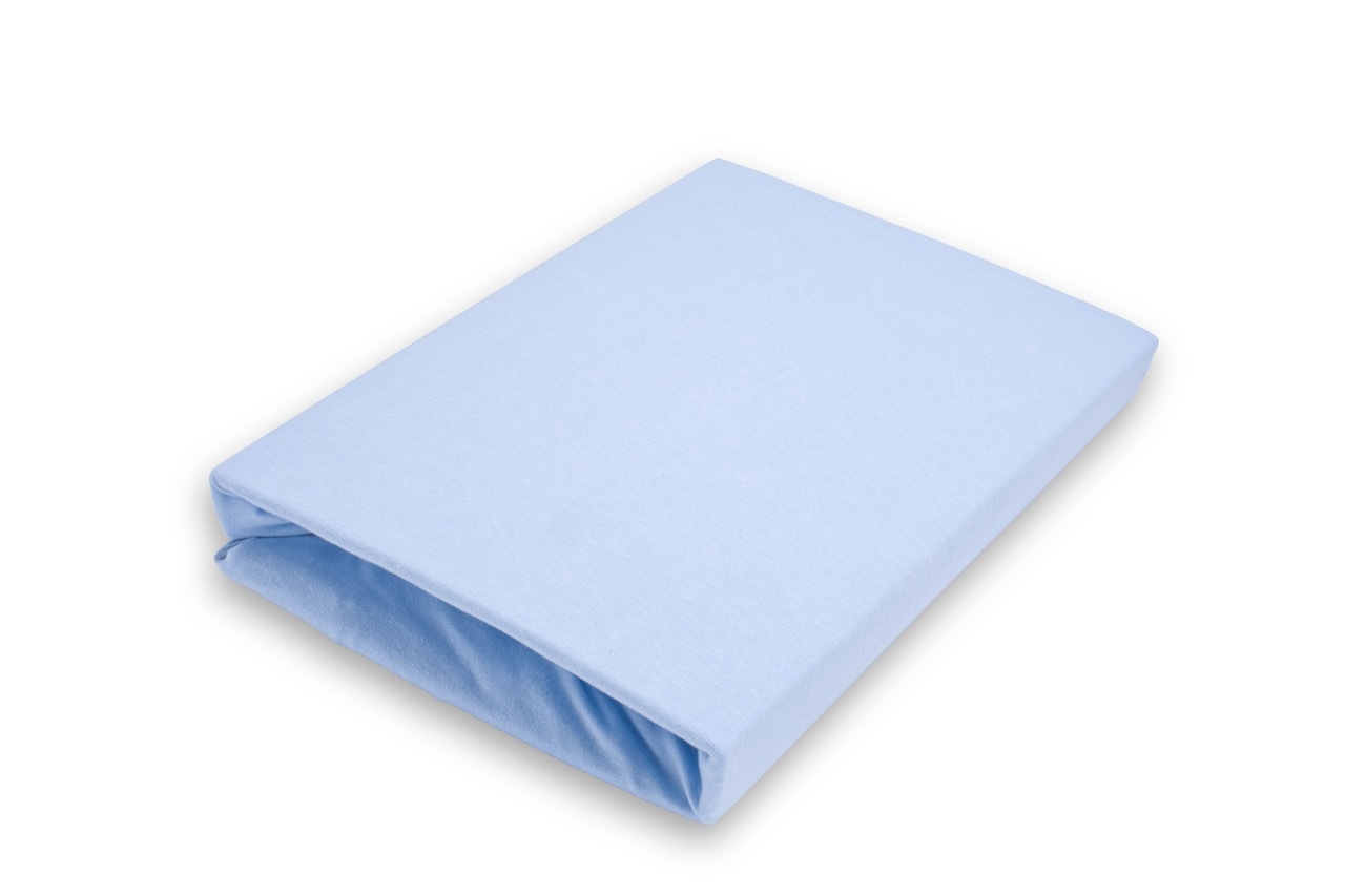 Jersey prostěradlo EXCLUSIVE světle modré, rozměr: 90x200 jednolůžko
