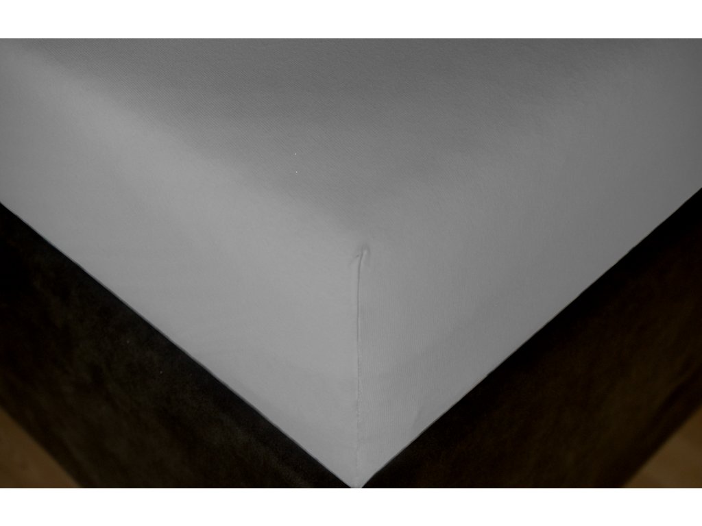 Jersey prostěradlo EXCLUSIVE světle šedé, rozměr: 220x200 cm