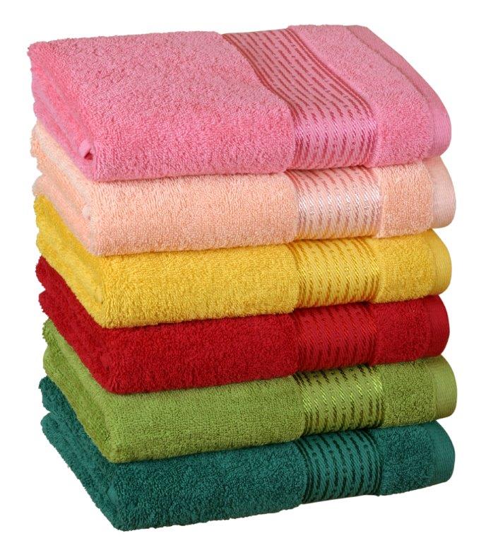 Froté osuška 70x140cm proužek 450g červená