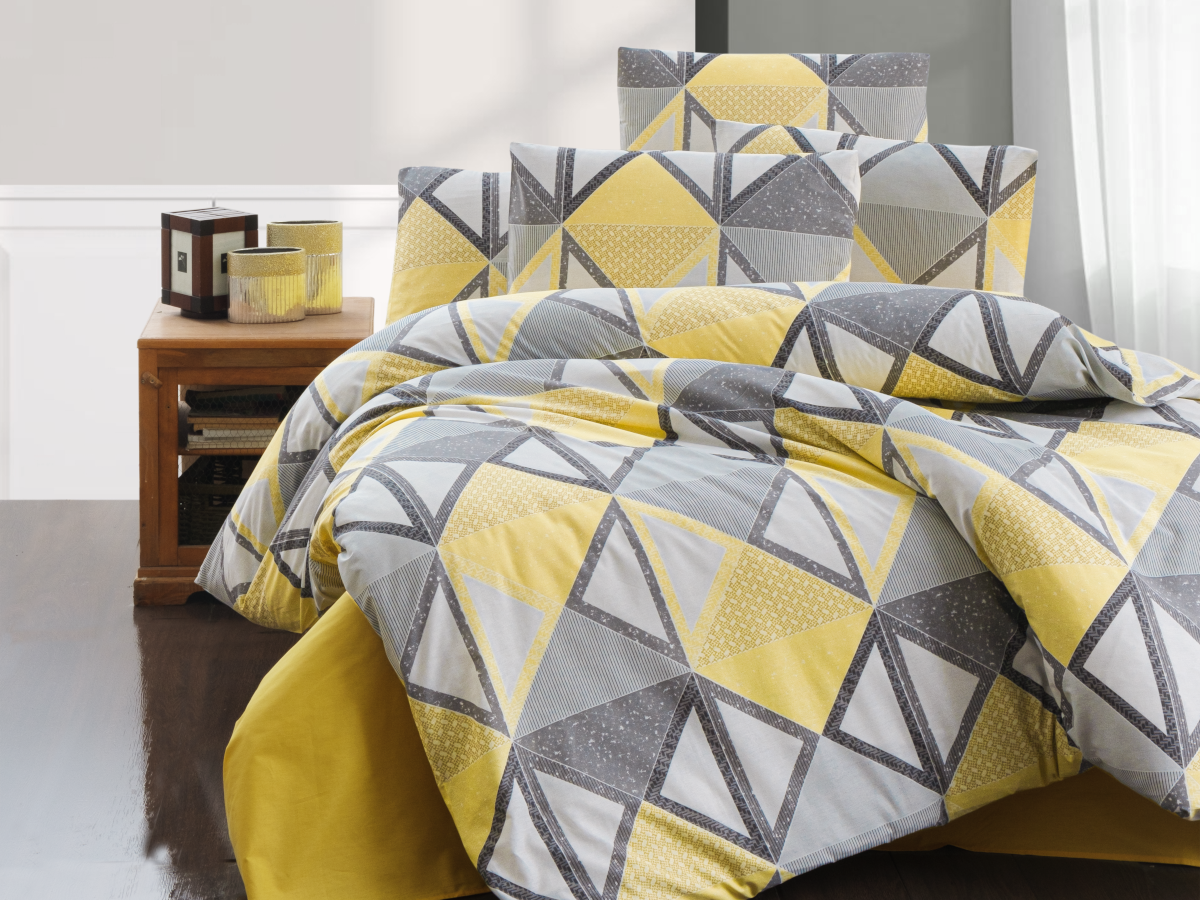 Bavlněný povlak na polštář Mystery yellow, rozměr: 45x60