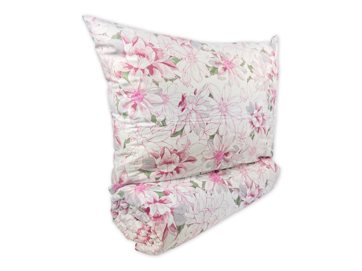 Saténový povlak na polštář Floreta, rozměr: 50x70