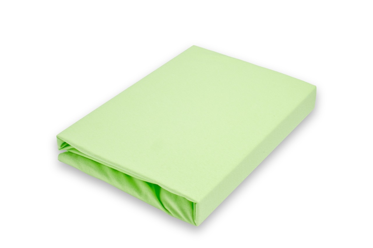 Jersey prostěradlo EXCLUSIVE světle zelené, rozměr: 180x200 dvojlůžko