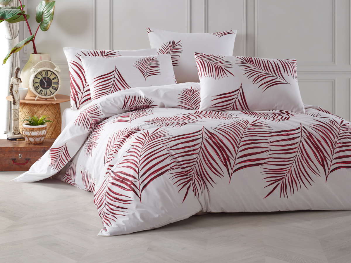 Bavlněný povlak na polštář Palmera vínová, rozměr: 50x70