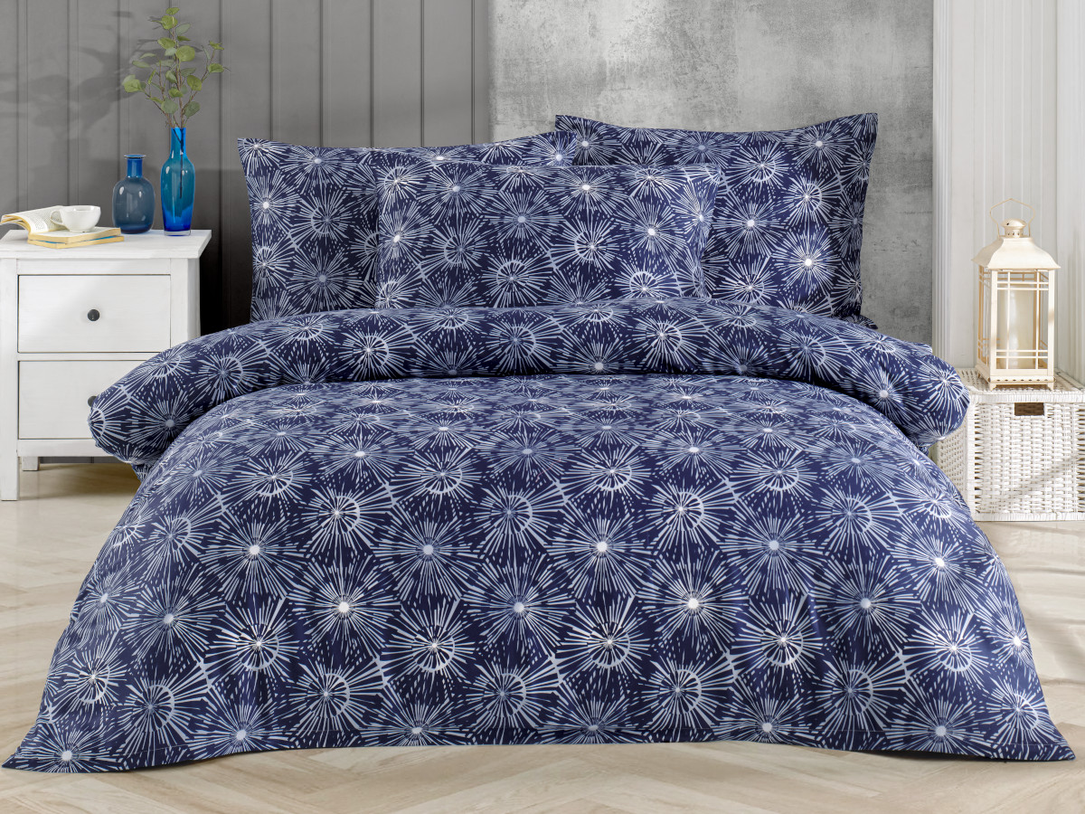 Saténový povlak na polštář Mirabel blue, rozměr: 45x60