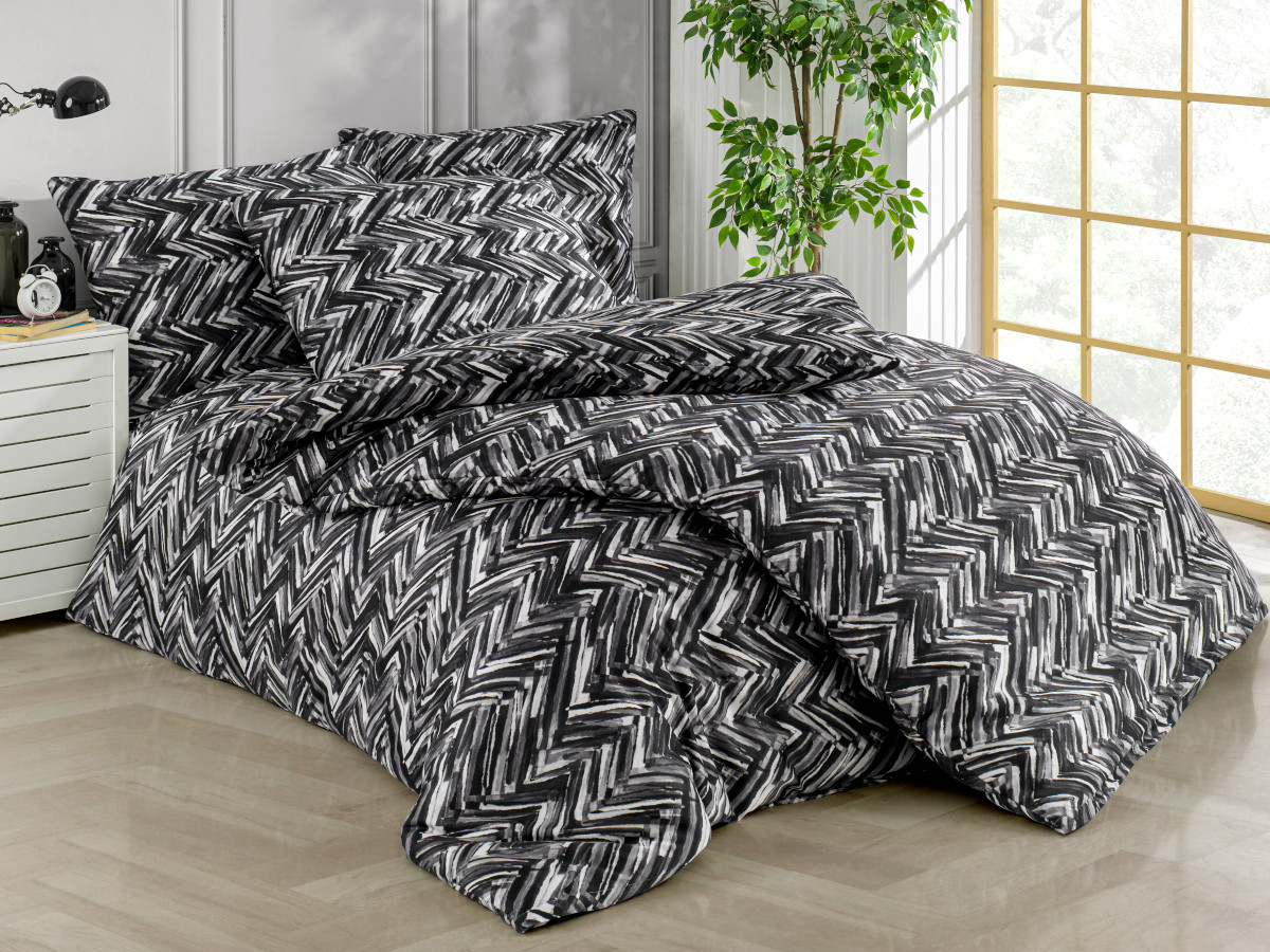 Saténový povlak na polštář Adonis black, rozměr: 40x40