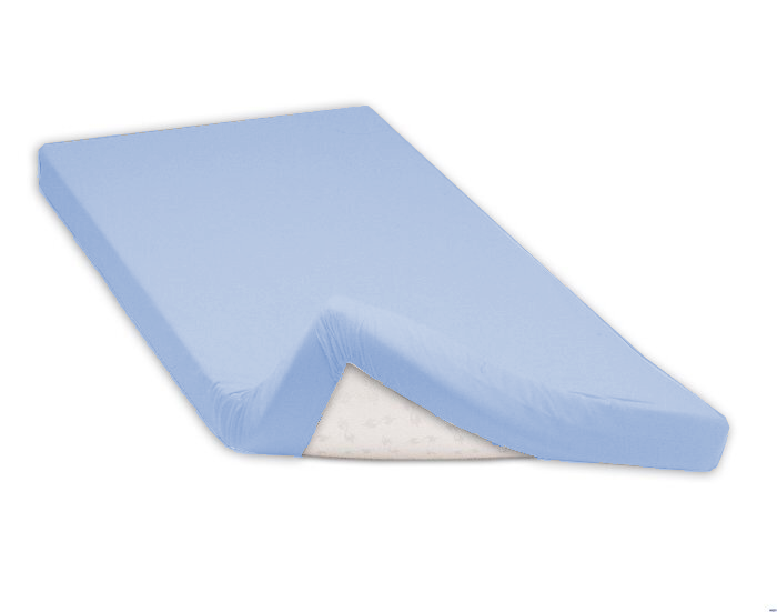 Napínací prostěradlo bavlněné světle modré, rozměr: 180x200 dvojlůžko