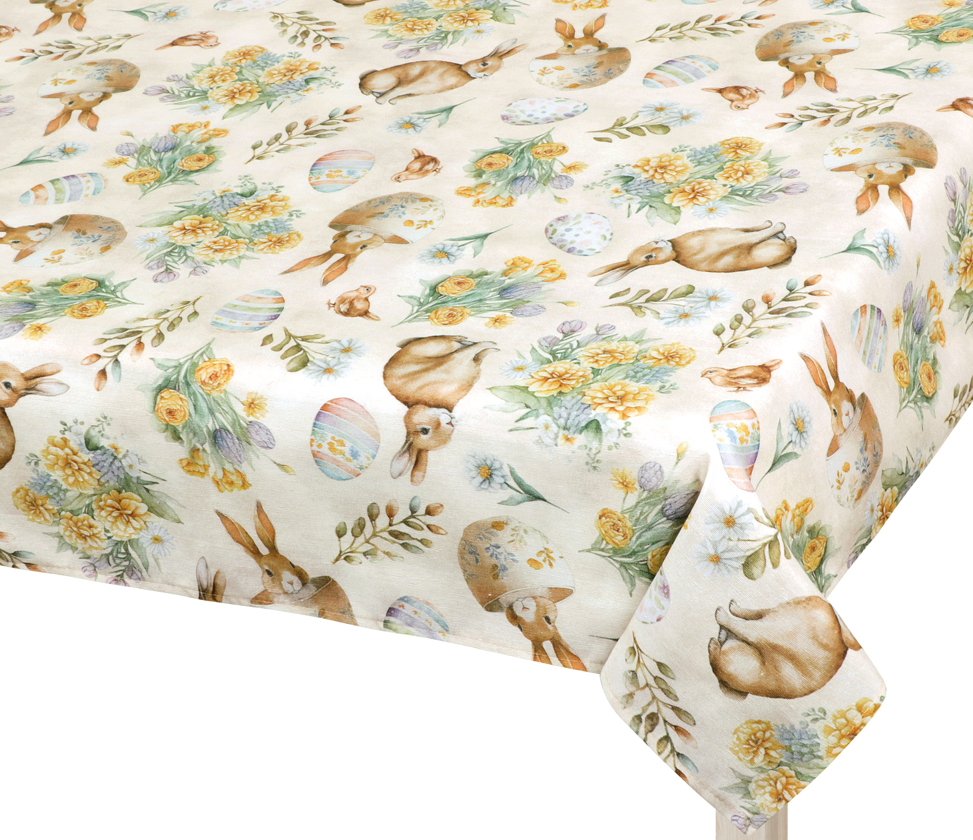 Velikonoční ubrus zajíček v hrnečku, rozměr: 50x50