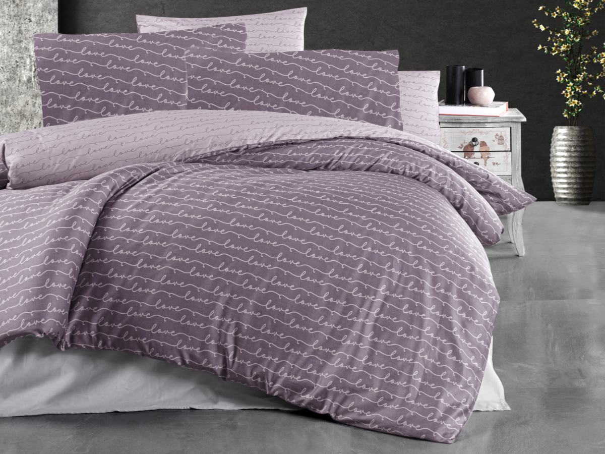 Saténový povlak na polštář Love, rozměr: 45x60