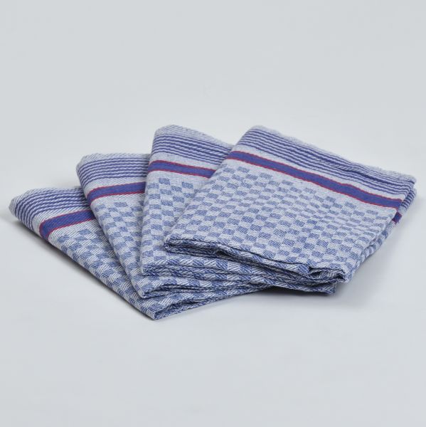 Pracovní ručník 50x100cm modrá kostka