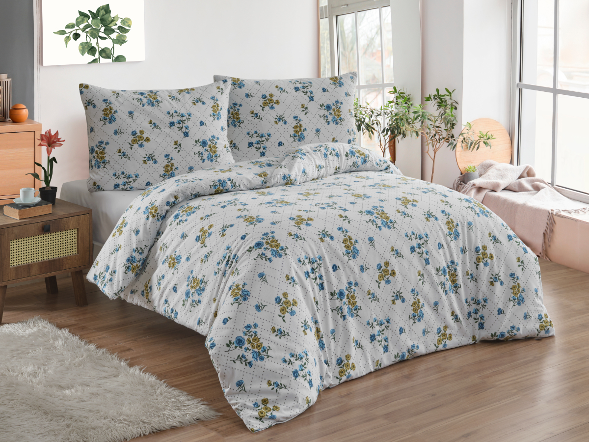 Bavlněný povlak na polštář Olívie blue, rozměr: 45x60