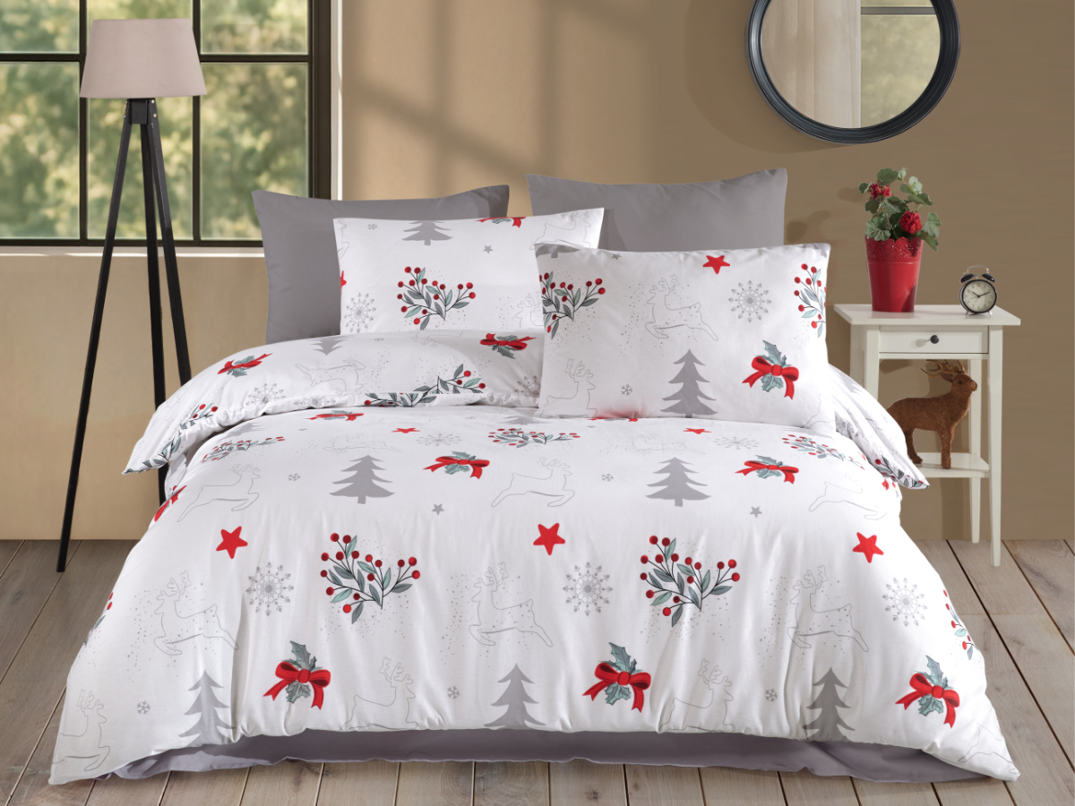 Vánoční bavlněný povlak na polštář Klaudie, rozměr: 50x70 cm