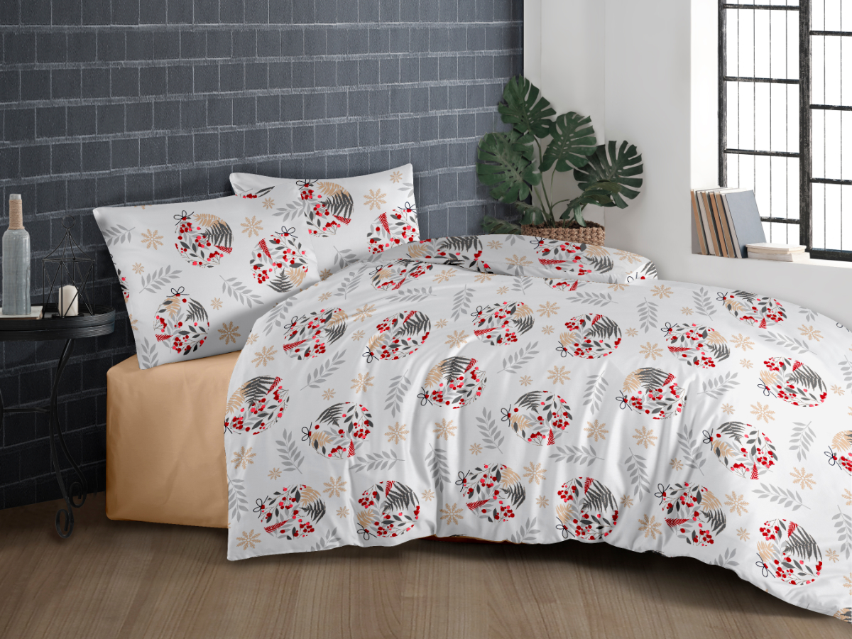 Vánoční povlečení francouzské bavlna 240x200,70x90 Stella