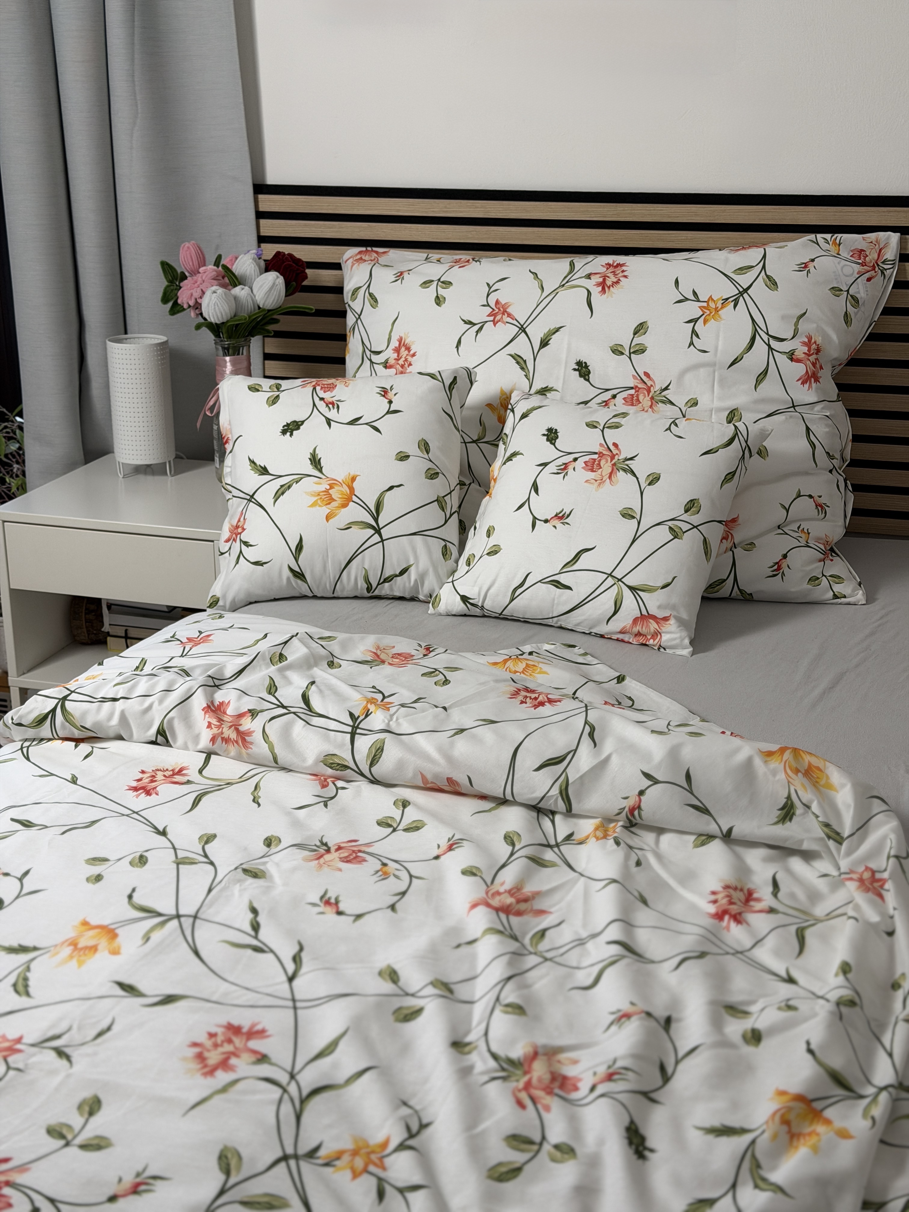 Prodloužené povlečení Satén 140x220, 70x90cm Aria