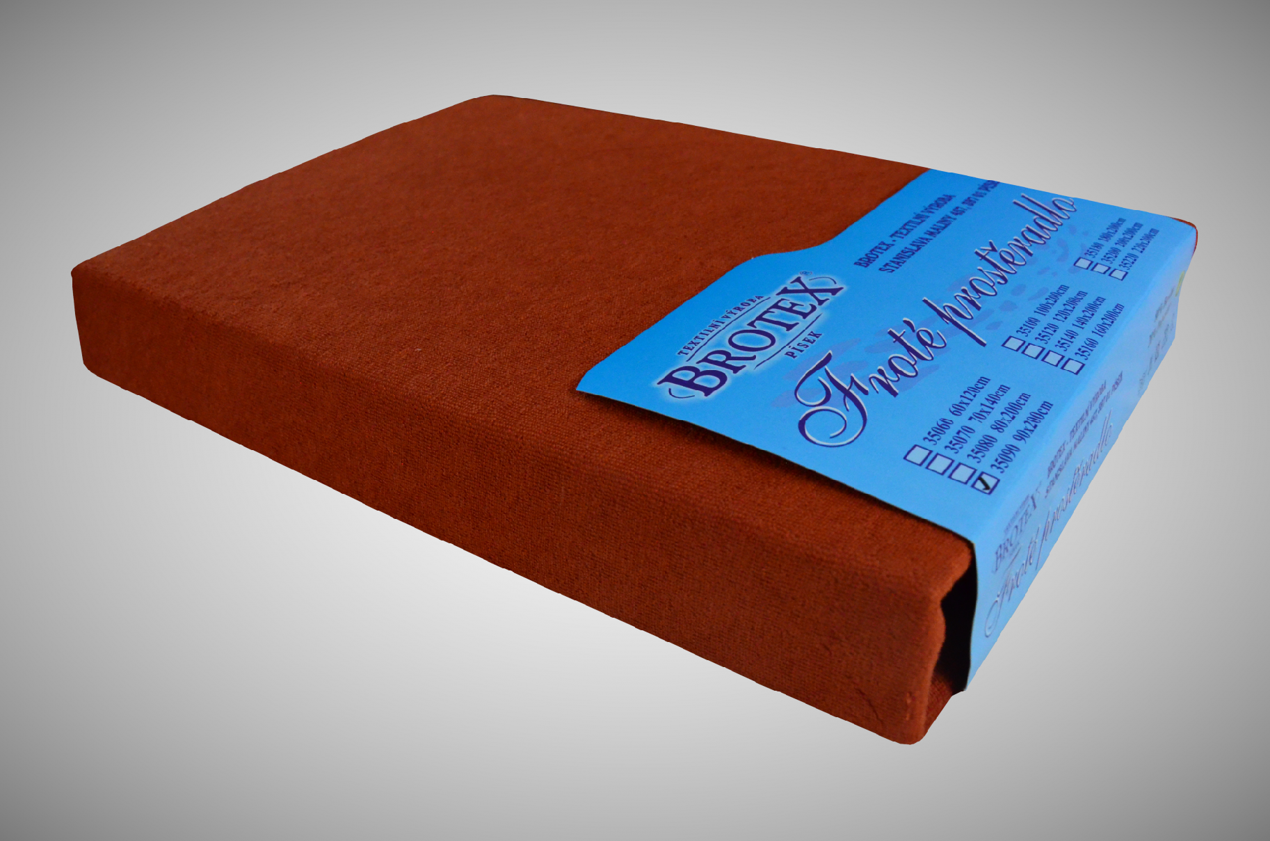 Dětské froté prostěradlo 190g/m2 hnědé, rozměr: dětské 60x120