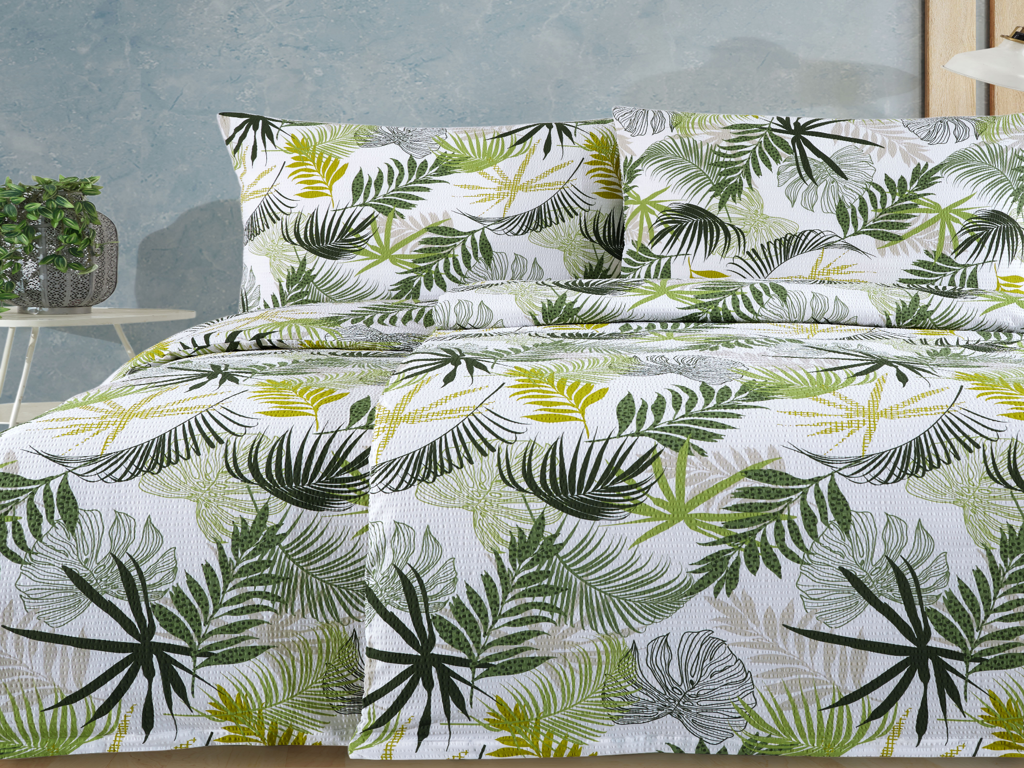 Povlečení krep 140x200, 70x90 cm Tropical, zapínání: zipový uzávěr