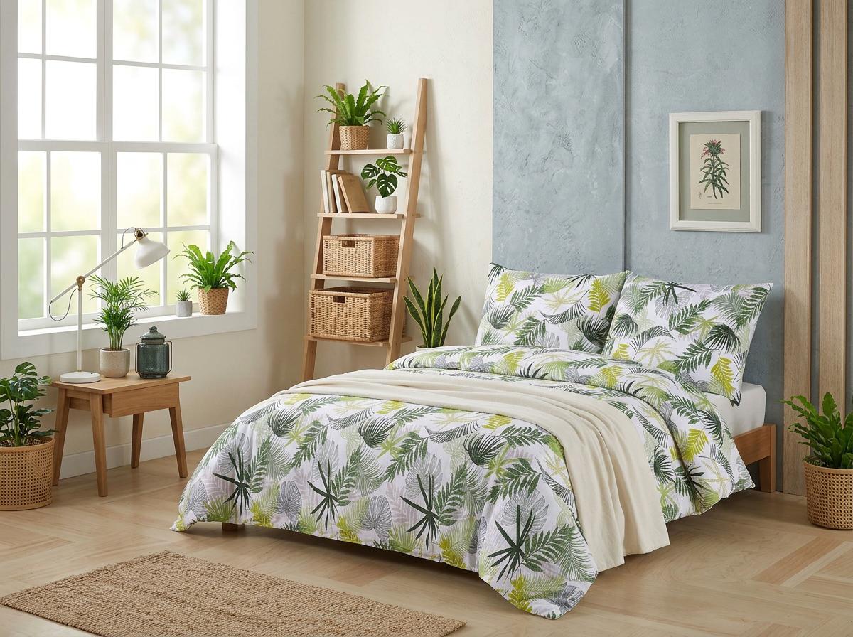 Povlečení francouzské krep 220x200, 70x90 Tropical