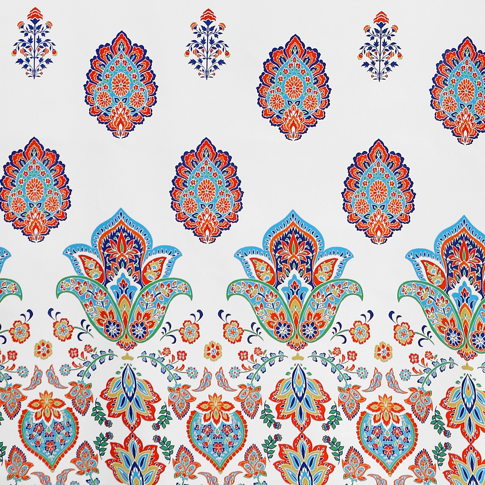 Koupelnový závěs Ornamenty oranžové
