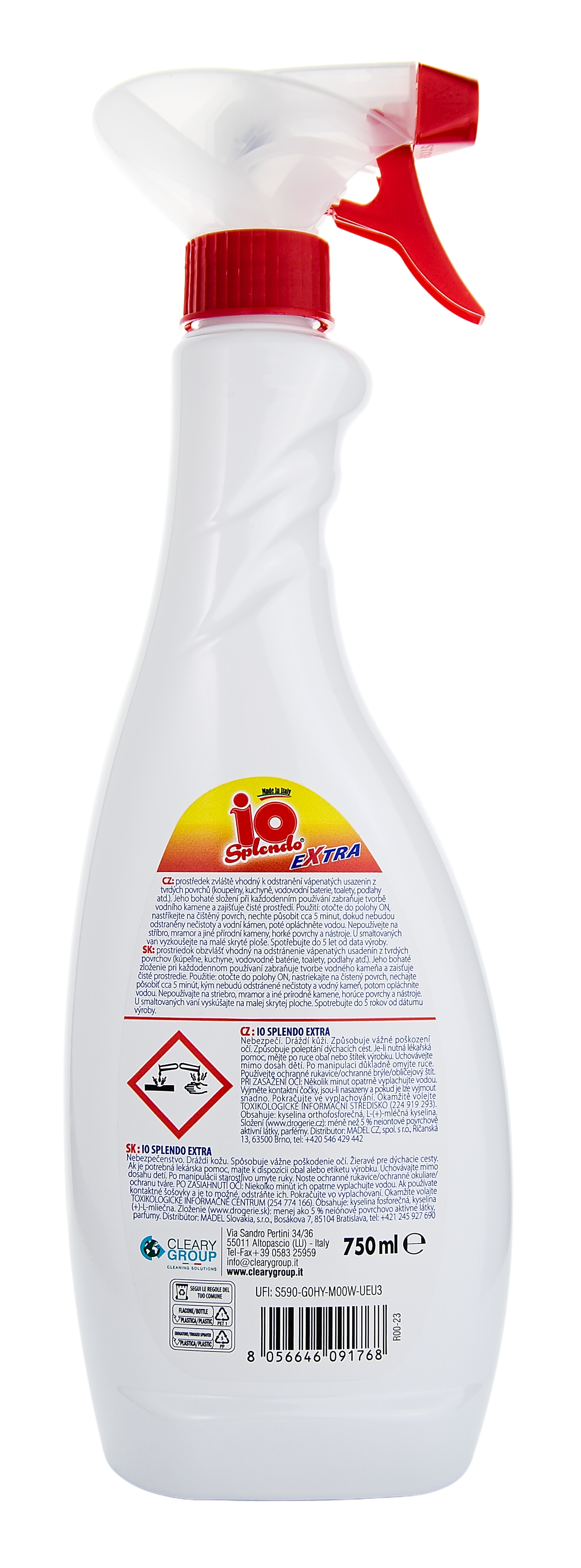 Odstraňovač vodního kamene Io Splendo Extra, 750 ml