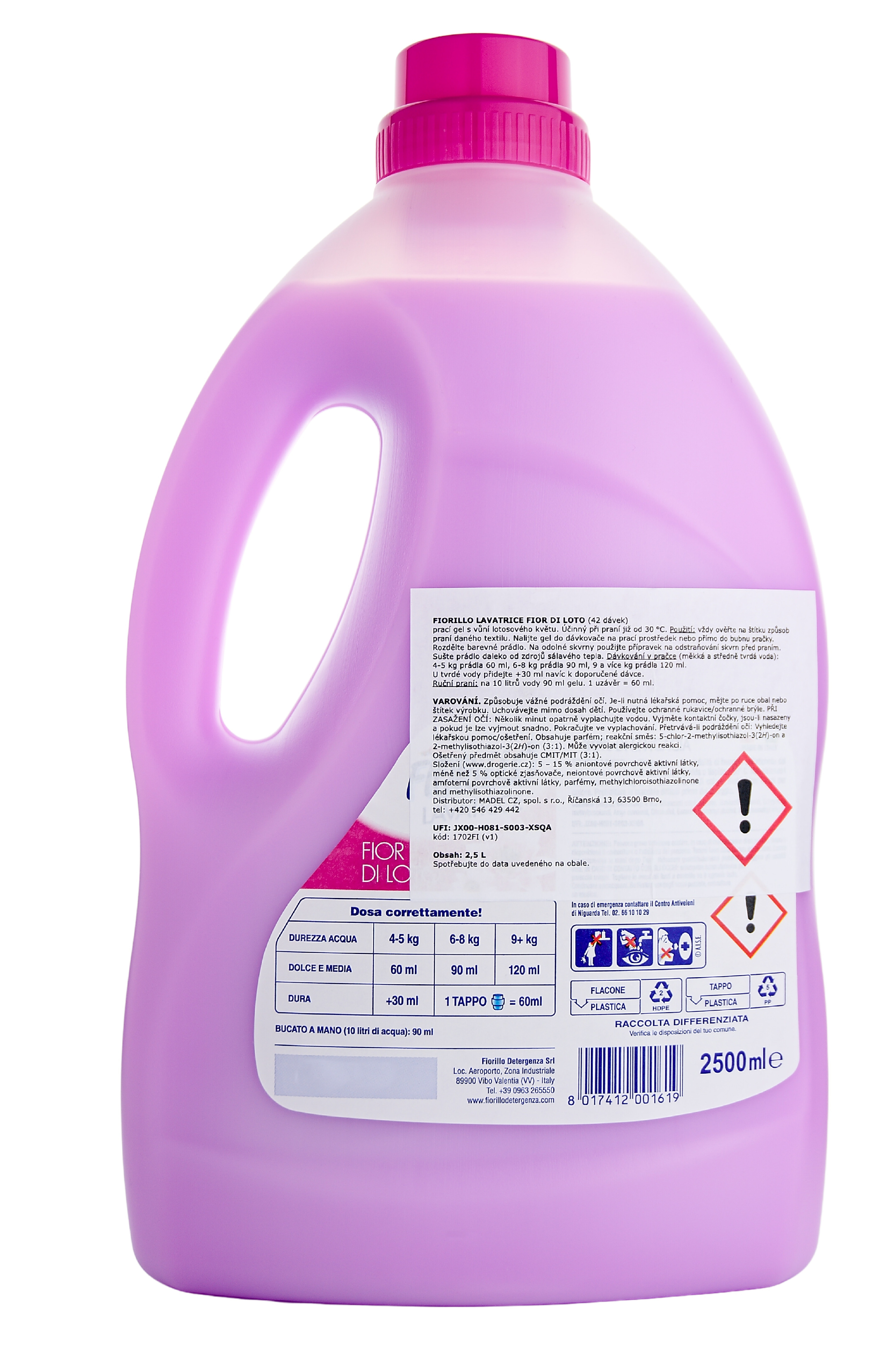 Prací gel Fiorillo universální Lavatrice Fior di Loto, s vůní lotosu, 2,5 l (42 dávek)