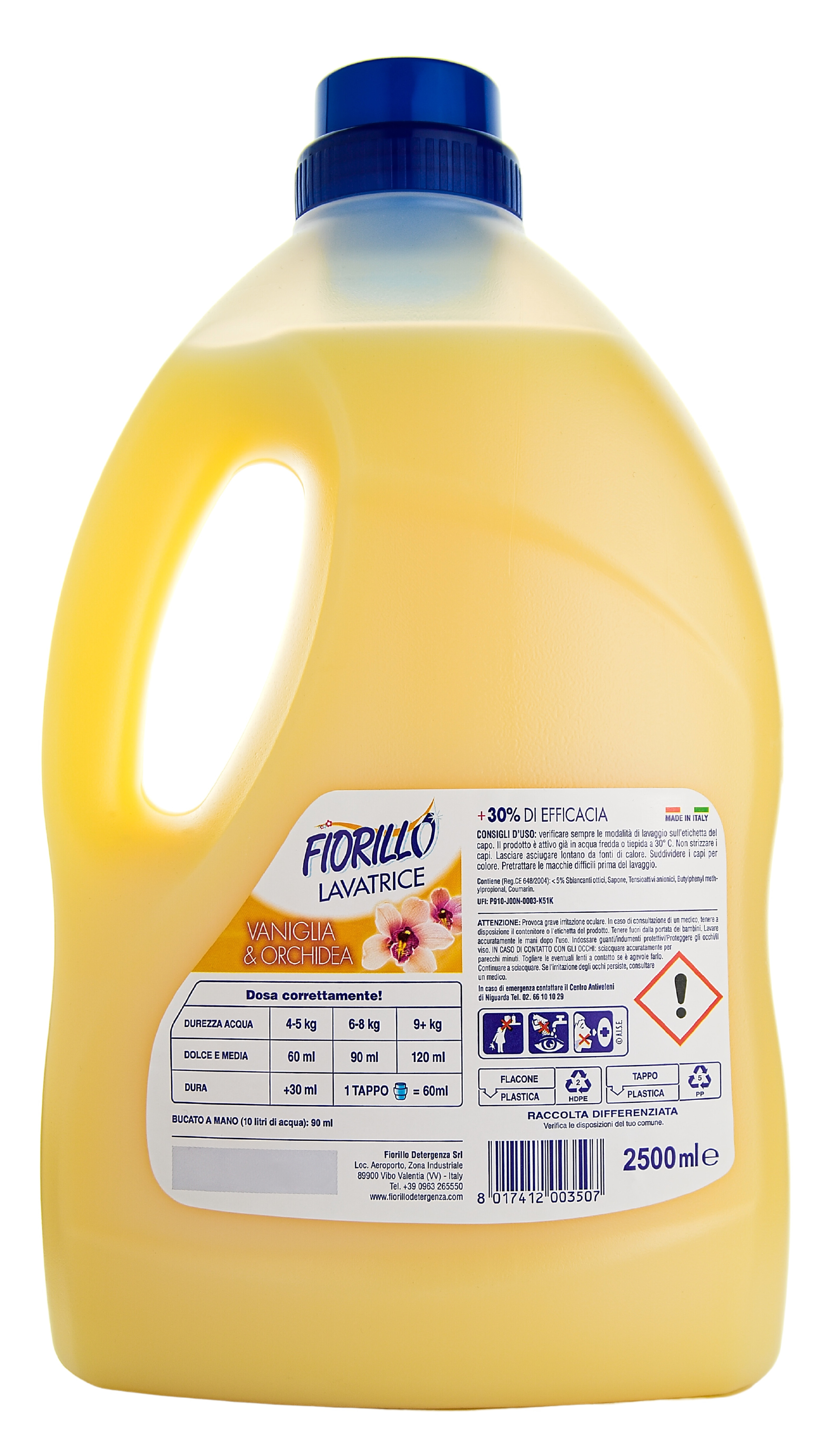 Prací gel Fiorillo universální Lavatrice Vaniglia E Orchidea, s vůní vanilky a orchideje, 2,5 l (42 dávek)