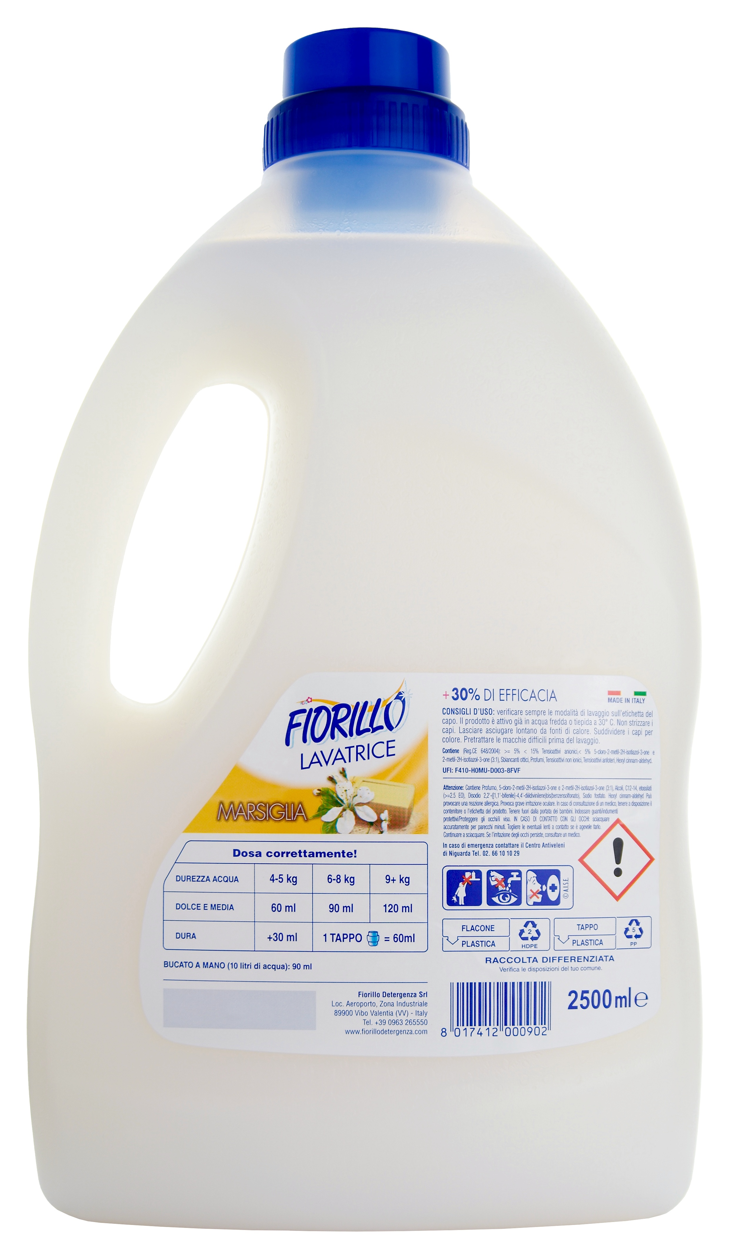 Prací gel Fiorillo universální Lavatrice Marsiglia, s marseilským mýdlem, 2,5 l (42 dávek)