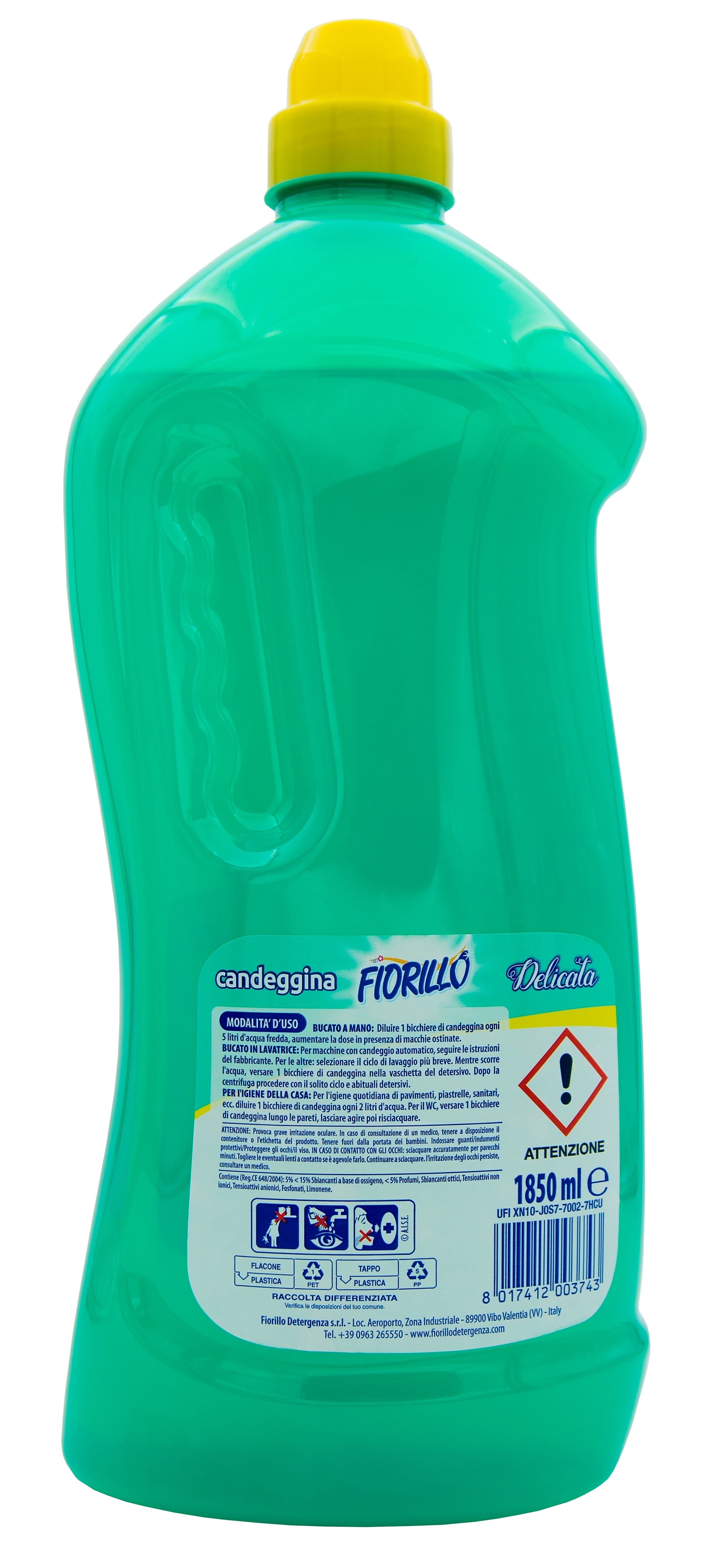 Tekutý odstraňovač skvrn Fiorillo Candeggina Delicata, 1,85 l