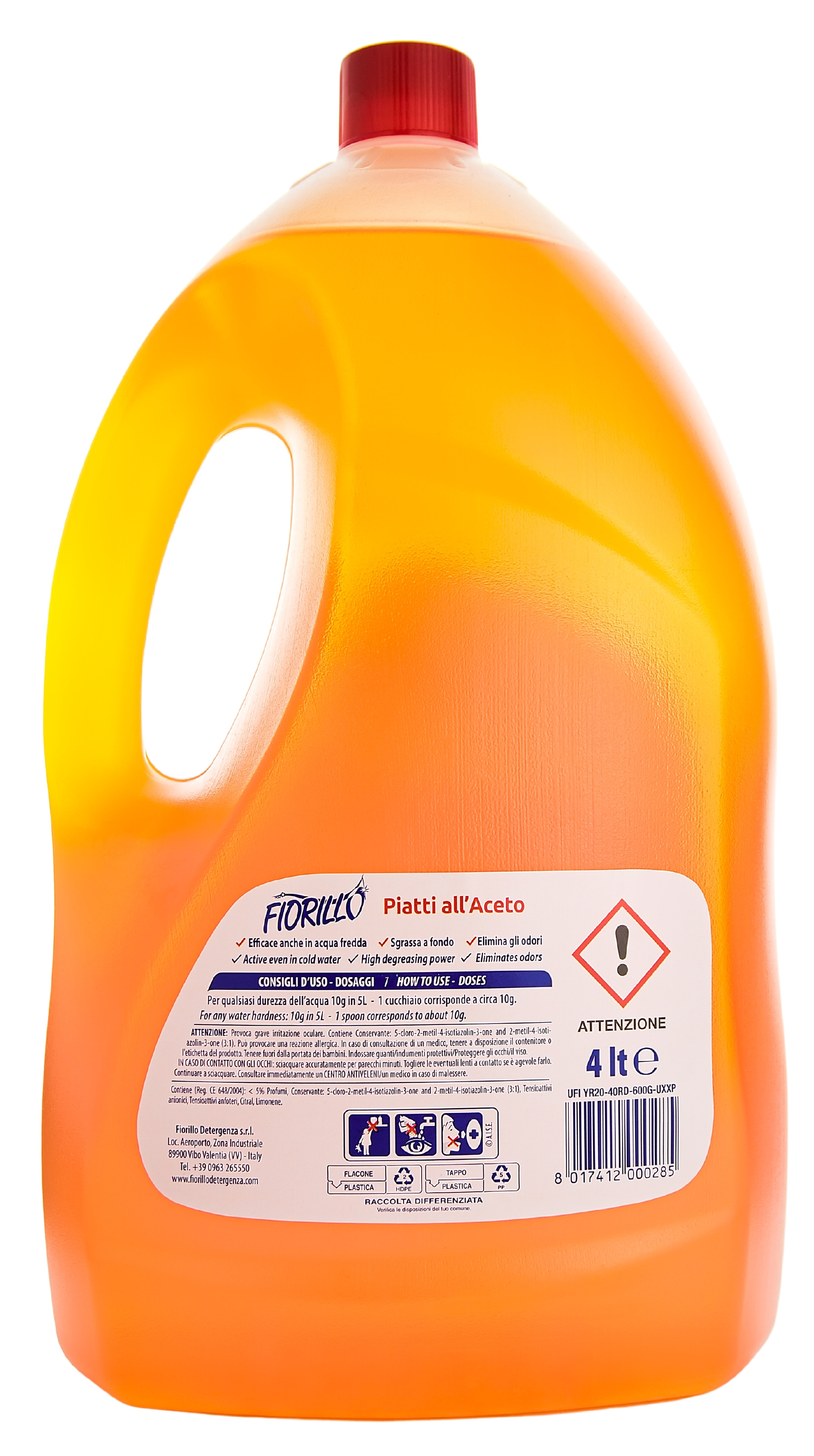 Prostředek na nádobí Fiorillo Piatti Aceto 4 l