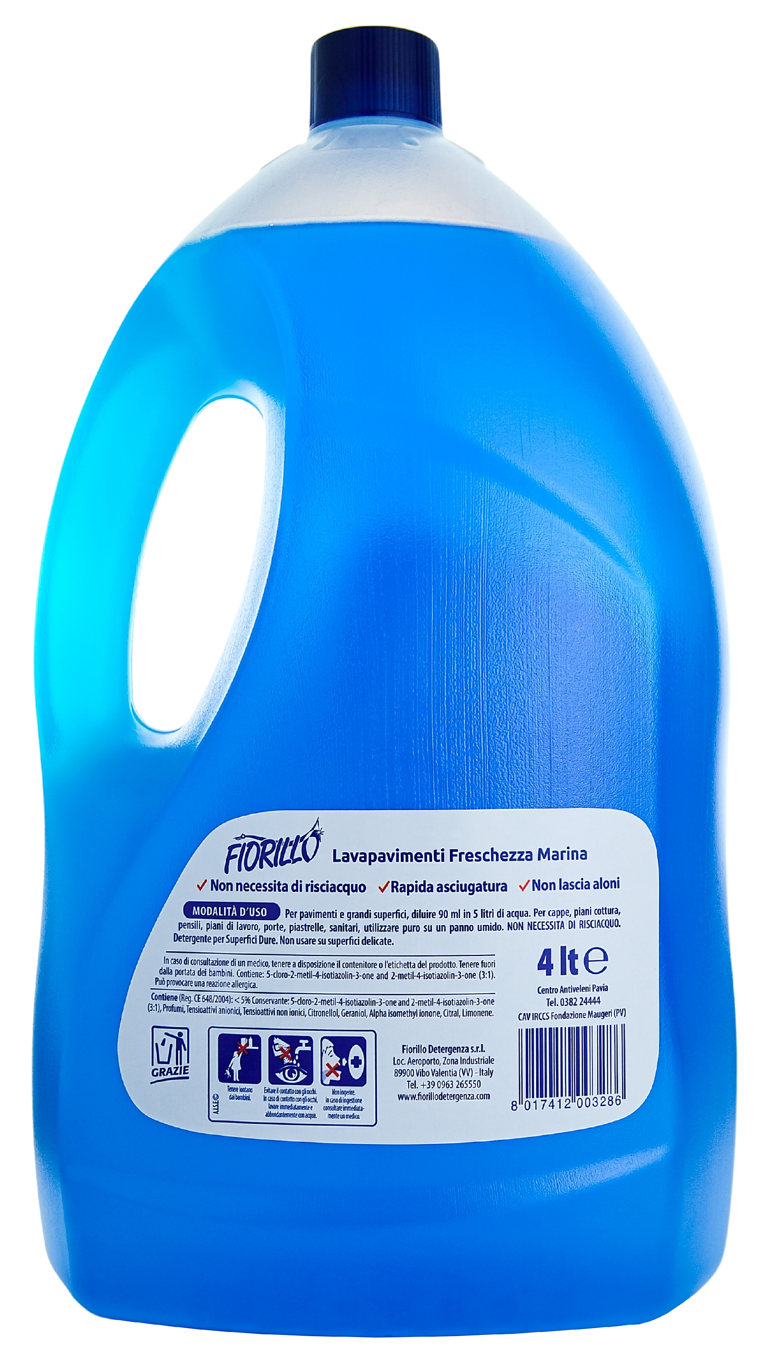 Čisticí prostředek na podlahy Fiorillo Pavimenti Freschezza marina, s mořskou vůní, 4 l