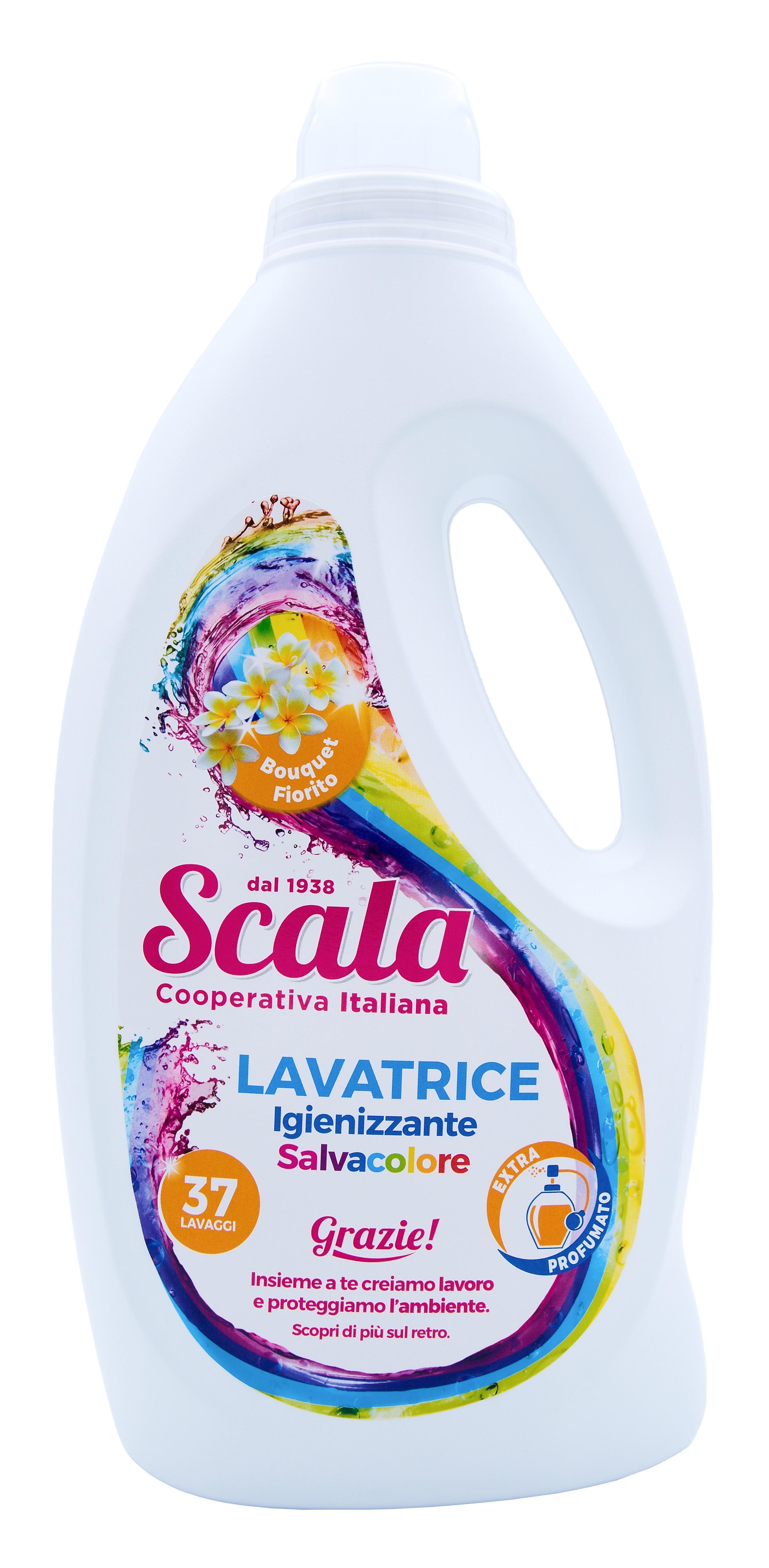 Prací gel Scala Lavatrice Salvacolore, rozjasňující barvy, s vůní květin 1,5 l (37 dávek)
