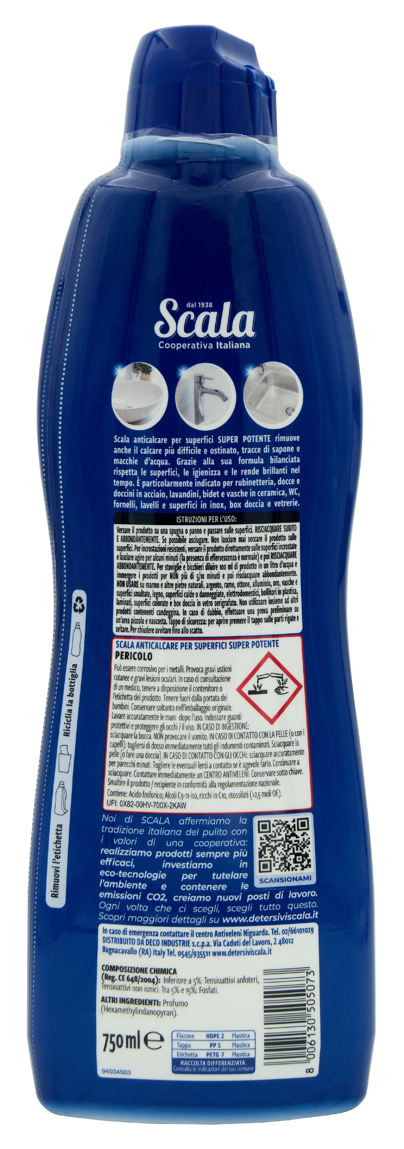 Odstraňovač vodního kamene Scala Anticalcare Per Superfici, 750 ml