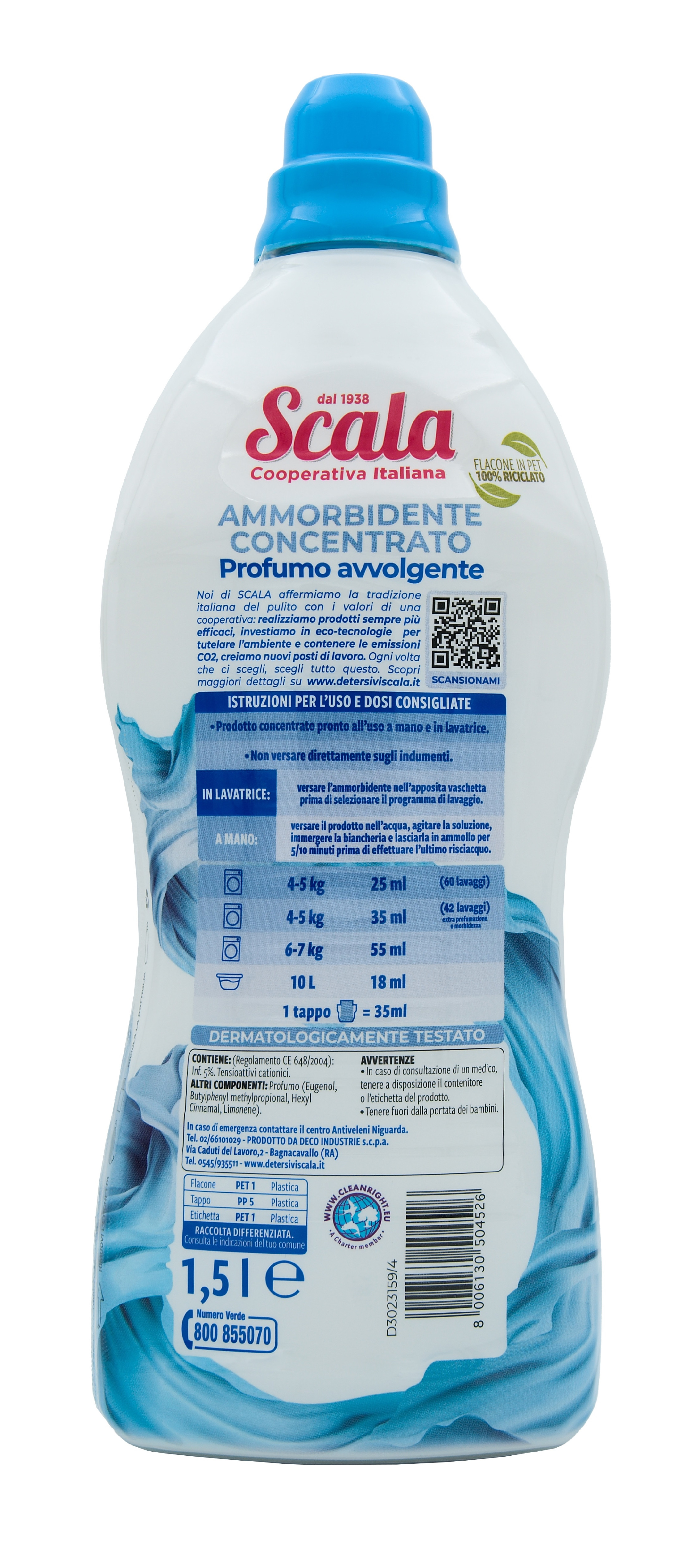 Aviváž Scala Ammorbidente Concentrato, koncetrováno, s vůní chrpy a gardénie, 1,5 l
