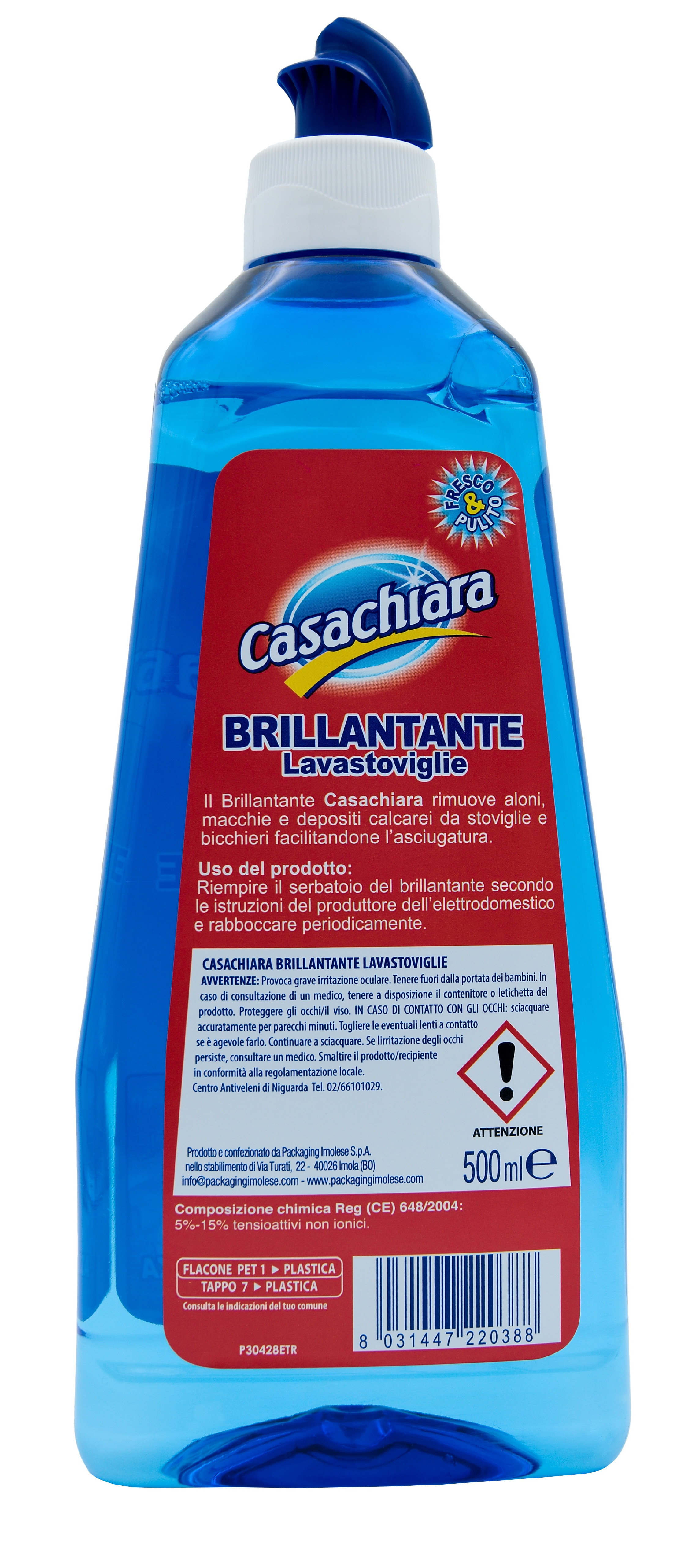 Leštidlo do myčky Casachiara Brillantante Lavastoviglie Fresco &amp; Pulito, 500 ml