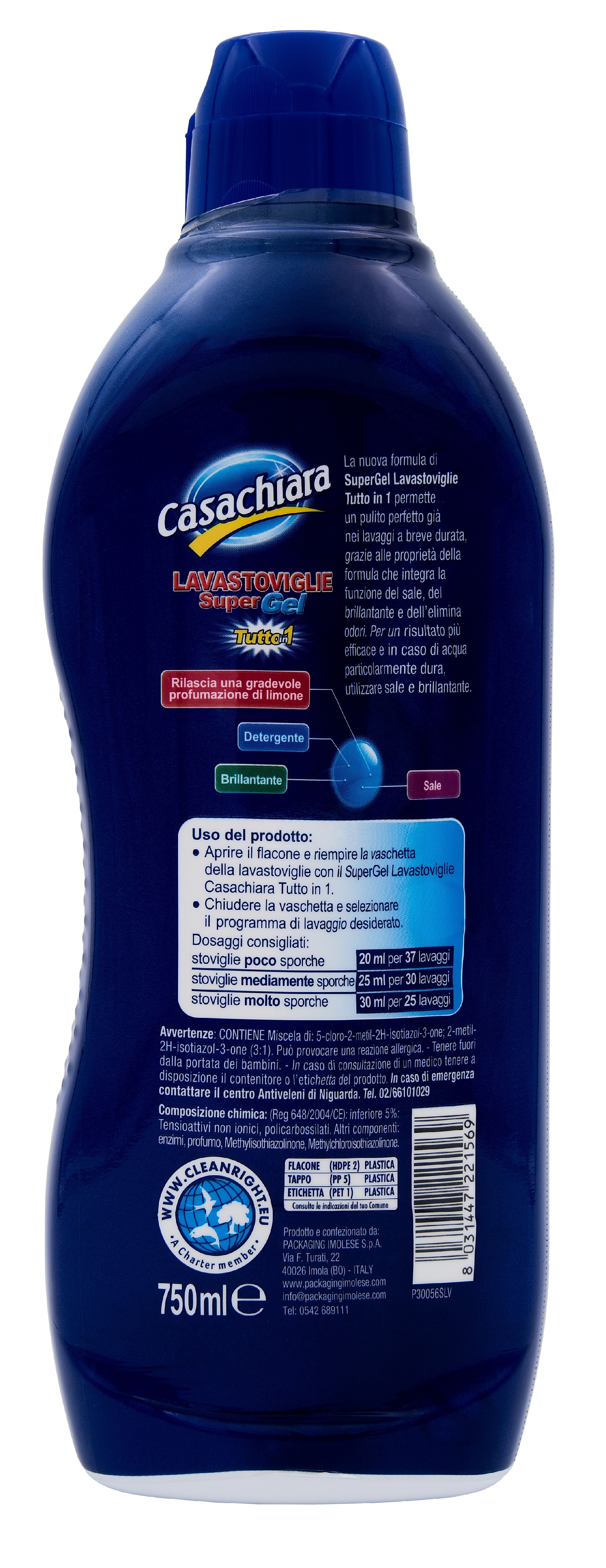 Gel do myčky nádobí Casachiara Lavastoviglie Super Gel 750 ml