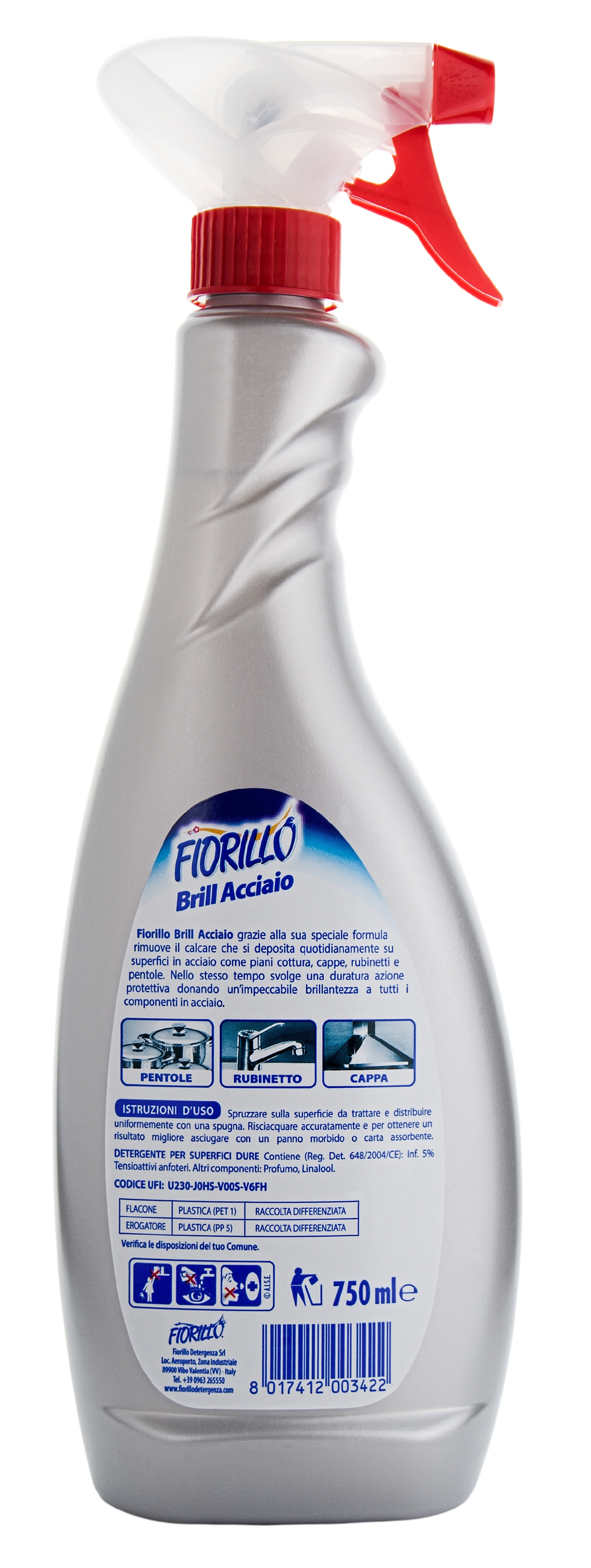 Čistič na nerez Fiorillo Brill Acciaio 750 ml